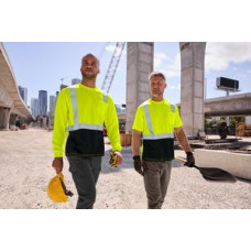 CornerStone ANSI 107 Class 2 Long Sleeve Mesh Blocked Tee CS207