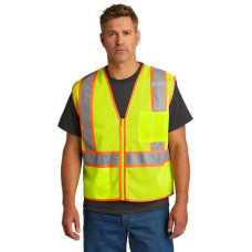 CornerStone  ANSI 107 Class 2 Mesh Zippered Two-Tone Vest. CSV103