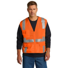 CornerStone  ANSI 107 Class 2 Mesh Six-Pocket Zippered Vest. CSV104