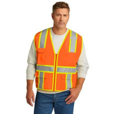 CornerStone  ANSI 107 Class 2 Surveyor Zippered Two-Tone Vest. CSV105