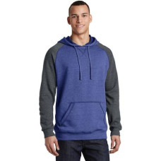 District Young Mens Lightweight Fleece Raglan Hoodie.  DT196