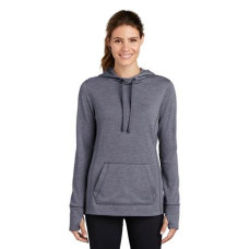 Sport-Tek  Ladies PosiCharge  Tri-Blend Wicking Fleece Hooded Pullover. LST296