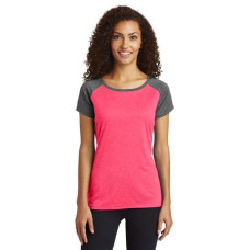 Sport-Tek  Ladies Heather-On-Heather Contender  Scoop Neck Tee. LST362