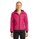 Sport-Tek Ladies Embossed Hooded Wind Jacket. LST53