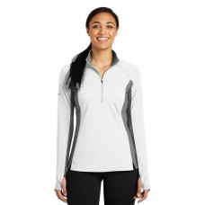 Sport-Tek Ladies Sport-Wick Stretch Contrast 1/4-Zip Pullover. LST854