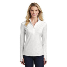 Sport-Tek  Ladies Sport-Wick  Stretch Reflective Heather 1/2-Zip Pullover. LST855