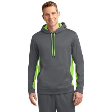 Sport-Tek Sport-Wick Fleece Colorblock Hooded Pullover. ST235