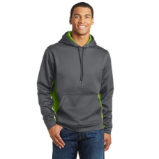 Sport-Tek Sport-Wick CamoHex Fleece Colorblock Hooded Pullover. ST239