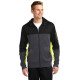 Sport-Tek Tech Fleece Colorblock Full-Zip Hooded Jacket. ST245