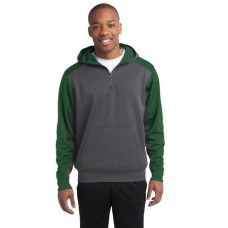 Sport-Tek  Tech Fleece Colorblock 1/4-Zip Hooded Sweatshirt. ST249