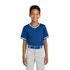 Sport-Tek Youth Tough Mesh V-Neck Baseball Jersey YST221