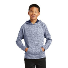 Sport-Tek Youth PosiCharge Electric Heather Fleece Hooded Pullover. YST225