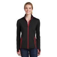 Sport-Tek Ladies Sport-Wick Stretch Contrast Full-Zip Jacket. LST853 Sport-Tek Ladies Sport-Wick Stretch Contrast Full-Zip Jacket. LST853