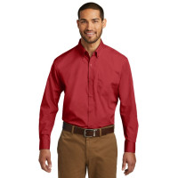 Port Authority Long Sleeve Carefree Poplin Shirt. W100 Port Authority Long Sleeve Carefree Poplin Shirt. W100