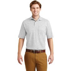 Jerzees -SpotShield 5.4-Ounce Jersey Knit Sport Shirt with Pocket. 436MP