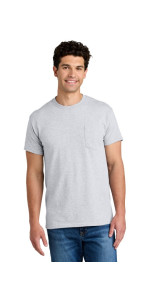 Gildan® - DryBlend® 50 Cotton/50 Poly Pocket T-Shirt. 8300