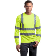 CornerStone® - ANSI 107 Class 3 Long Sleeve Snag-Resistant Reflective T-Shirt. CS409