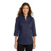 Port Authority Women's 3/4-Sleeve SuperPro Twill Shirt. L665 Port Authority Women's 3/4-Sleeve SuperPro Twill Shirt. L665