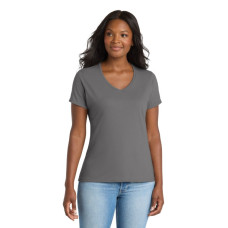 Port & Co® Women's Performance Blend V-Neck Tee. LPC381V