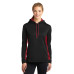 Sport-Tek Ladies Sport-Wick Fleece Colorblock Hooded Pullover. LST235