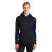 Sport-Tek Ladies Sport-Wick Fleece Colorblock Hooded Pullover. LST235