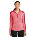 Sport-Tek Ladies PosiCharge Electric Heather Colorblock 1/4-Zip Pullover. LST397