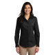 Port Authority Ladies Long Sleeve Carefree Poplin Shirt. LW100