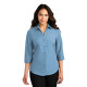 Port Authority Women's 3/4-Sleeve Carefree Poplin Shirt. LW102