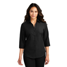 Port Authority Ladies 3/4-Sleeve Carefree Poplin Shirt. LW102