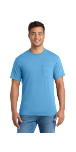 Port & Co Core Blend Pocket Tee. PC55P Port & Co Core Blend Pocket Tee. PC55P