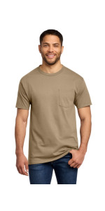 Port & Co Tall Essential Pocket Tee. PC61PT Port & Co Tall Essential Pocket Tee. PC61PT