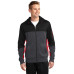 Sport-Tek Tech Fleece Colorblock Full-Zip Hooded Jacket. ST245