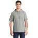 Sport-Tek  PosiCharge  Tri-Blend Wicking Fleece Short Sleeve Hooded Pullover ST297