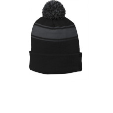 Sport-Tek® Stripe Pom Pom Beanie.  STC28