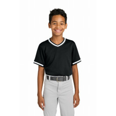 Sport-Tek® Youth Tough Mesh V-Neck Baseball Jersey YST221