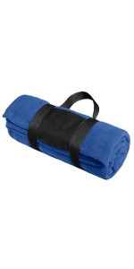 Port Authority Fleece Blanket with Carrying Strap. BP20