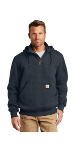 Carhartt Rain Defender Paxton Heavyweight Hooded Zip Mock Sweatshirt. CT100617 Carhartt Rain Defender Paxton Heavyweight Hooded Zip Mock Sweatshirt. CT100617