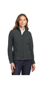 Eddie Bauer Ladies Shaded Crosshatch Soft Shell Jacket. EB533