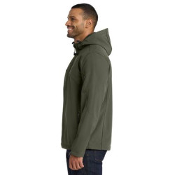 Port Authority Textured Hooded Soft Shell Jacket. J706 Port Authority Textured Hooded Soft Shell Jacket. J706