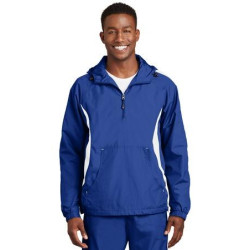 Sport-Tek Colorblock Raglan Anorak. JST63 Sport-Tek Colorblock Raglan Anorak. JST63