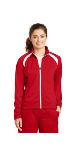 Sport-Tek Women's Tricot Track Jacket. LST90