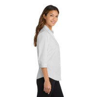 Port Authority Ladies 3/4-Sleeve Carefree Poplin Shirt. LW102 Port Authority Ladies 3/4-Sleeve Carefree Poplin Shirt. LW102