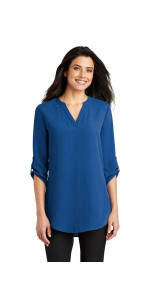 Port Authority Women's 3/4-Sleeve Tunic Blouse. LW701