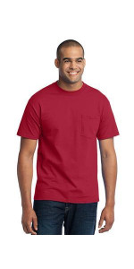 Port & Co Tall Core Blend Pocket Tee. PC55PT Port & Co Tall Core Blend Pocket Tee. PC55PT