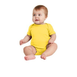 Rabbit Skins Infant Short Sleeve Baby Rib Bodysuit. RS4400