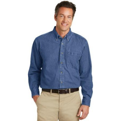 Port Authority Heavyweight Denim Shirt. S100