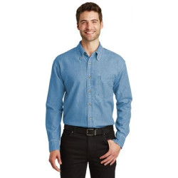 Port Authority Long Sleeve Denim Shirt. S600