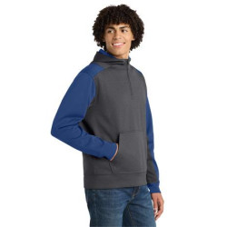 Sport-Tek  Tech Fleece Colorblock 1/4-Zip Hooded Sweatshirt. ST249