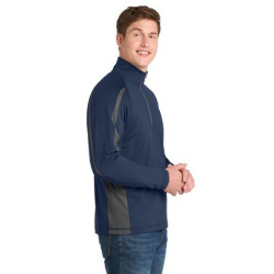 Sport-Tek Sport-Wick Stretch 1/4-Zip Colorblock Pullover. ST851