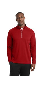 Sport-Tek Sport-Wick Textured 1/4-Zip Pullover.  ST860